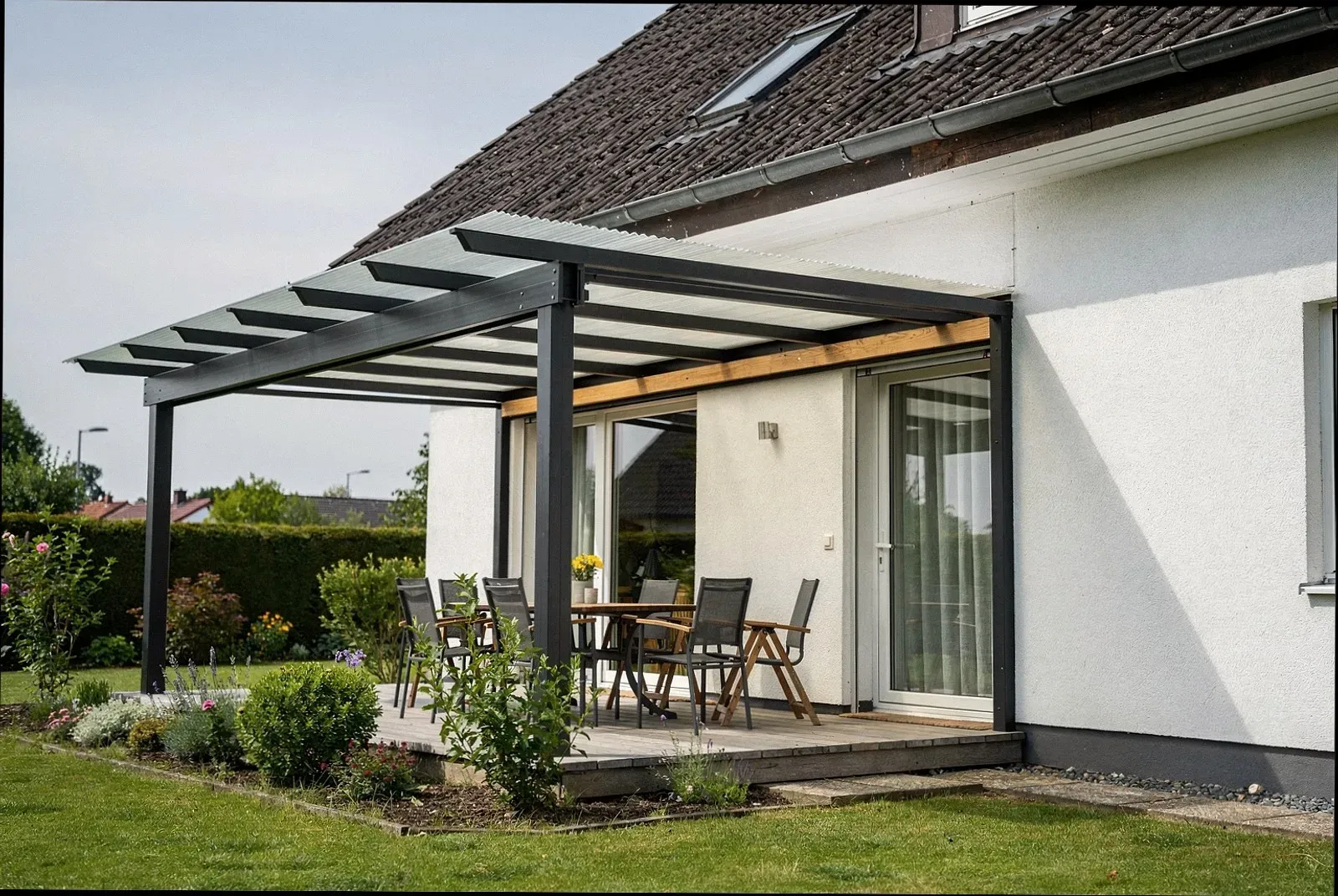 Freistehende Terrassenüberdachung in Gütersloh